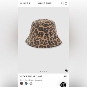 Anine Bing Leopard Print Bucket Hat